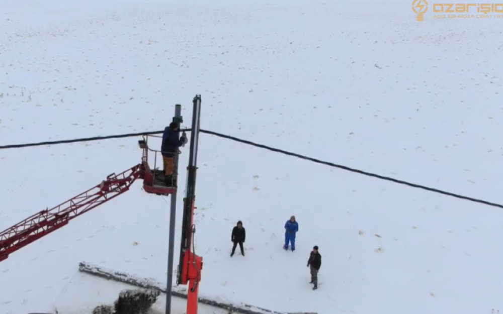 “Azərişıq” ASC Kəlbəcərdə yenidənqurma işlərini davam etdirir - VİDEO