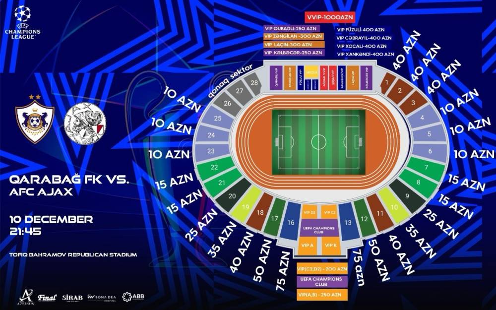 “Qarabağ” və “Ayaks” oyununun biletləri satışda