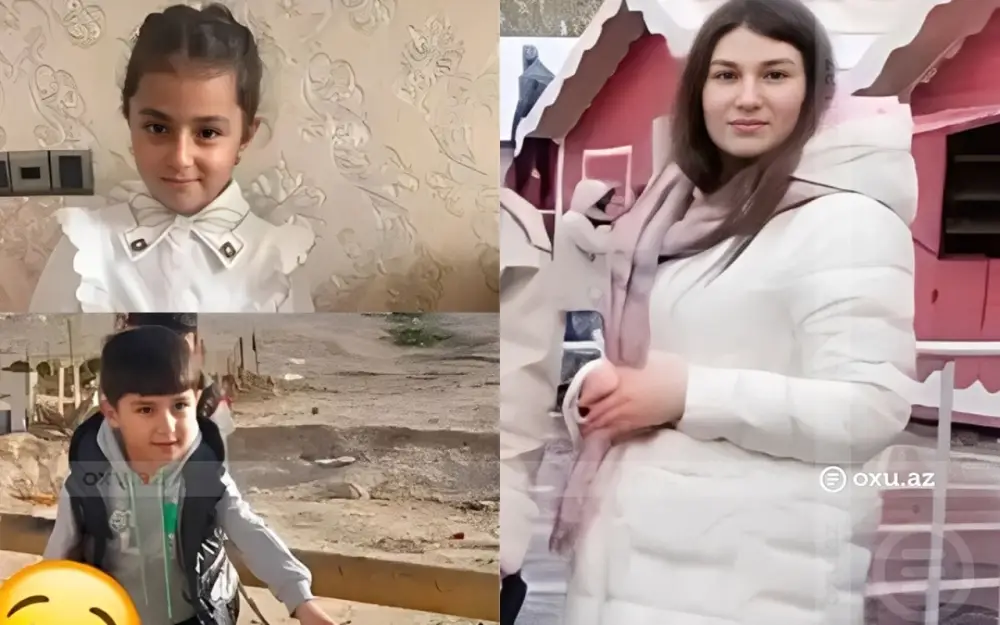 Dəhşətli yanğında həlak olan ana və övladlarının FOTOLARI