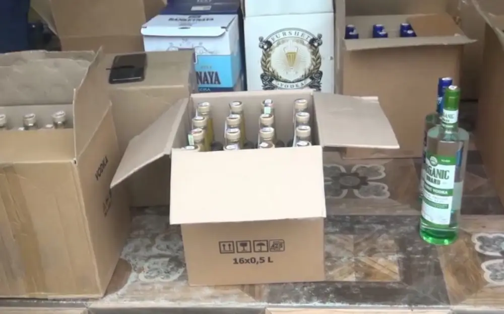 Biləsuvarda mağazadan 270 ədəd saxta alkoqollu içki aşkarlandı