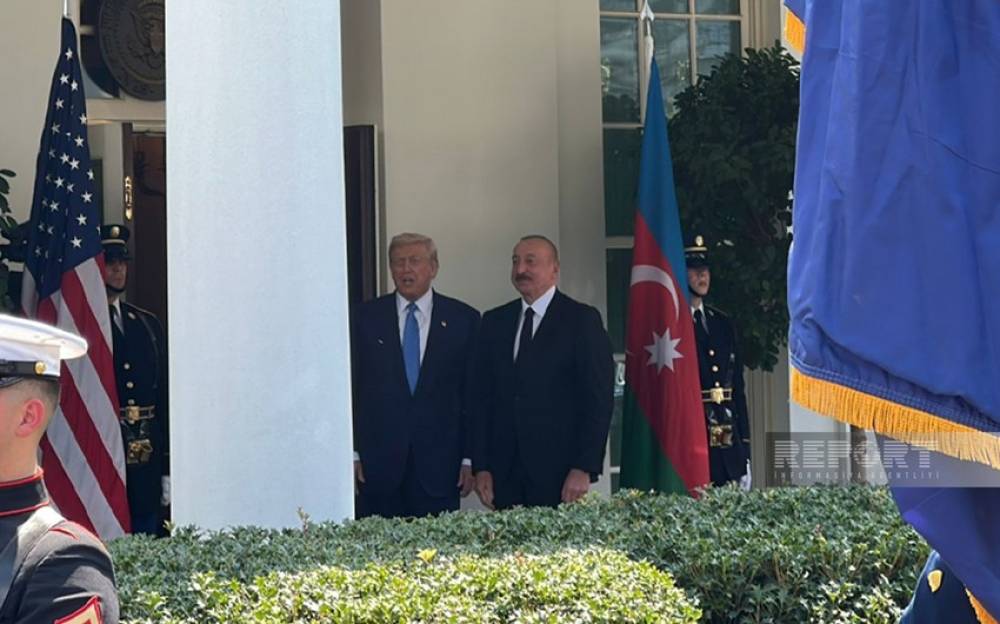Donald Trampla İlham Əliyevin görüşü başlayıb