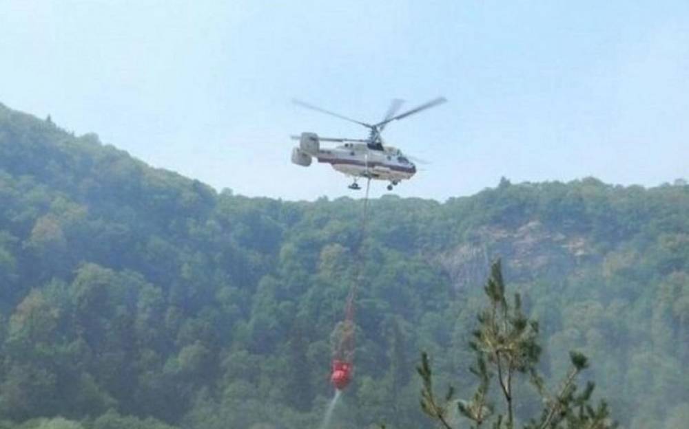 Ağdərədə yanğın OLDU, helikopter cəlb edildi