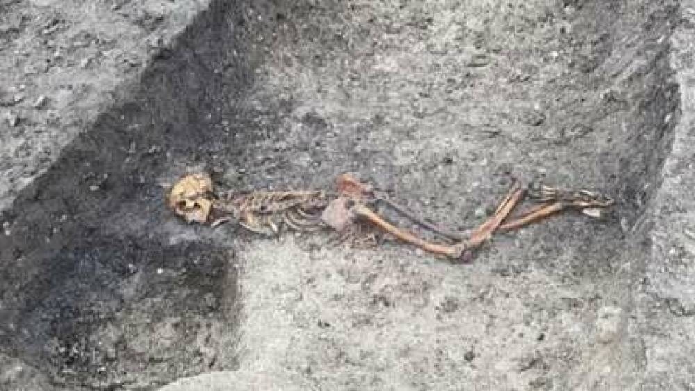 Laçında insan skeleti tapıldı