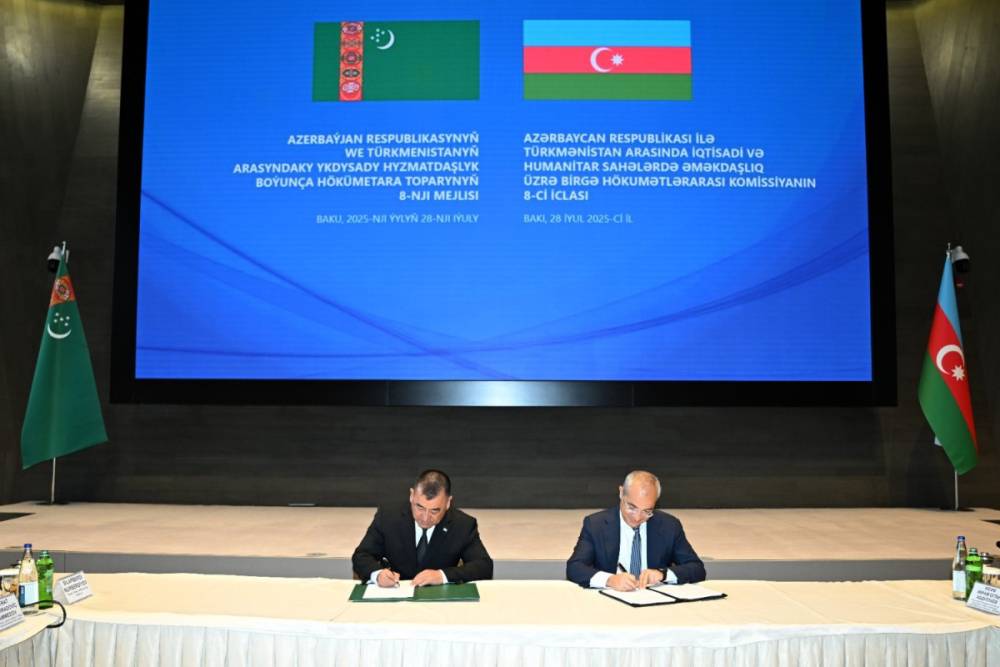 Azərbaycan-Türkmənistan iqtisadi tərəfdaşlığının genişləndirilməsi üzrə sənəd imzalanıb