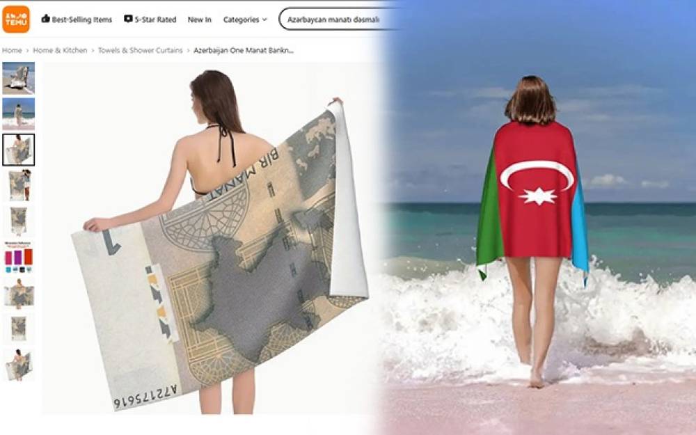 "Temu"dan Azərbaycan manatı və bayrağına qarşı hörmətsizlik - FOTOLAR