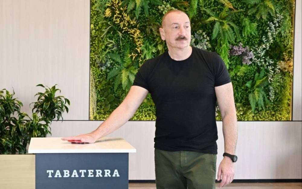 Prezident Ağdamda tütün məmulatlarının istehsalı müəssisəsinin açılışında - FOTOLAR