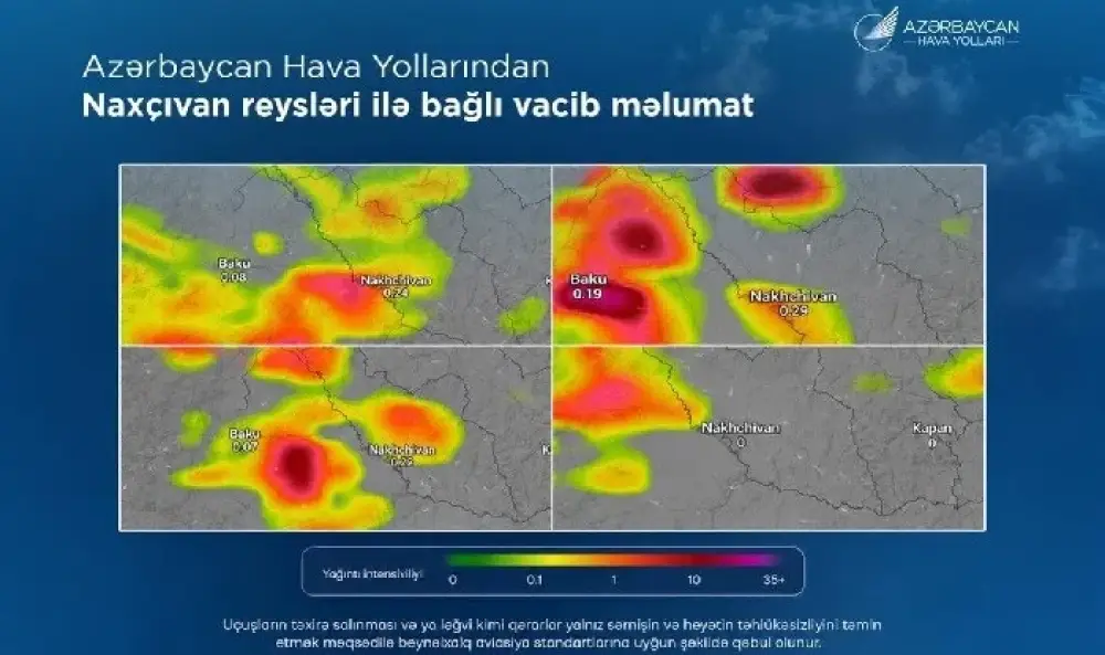 Bakı-Naxçıvan aviareysləri təxirə salındı
