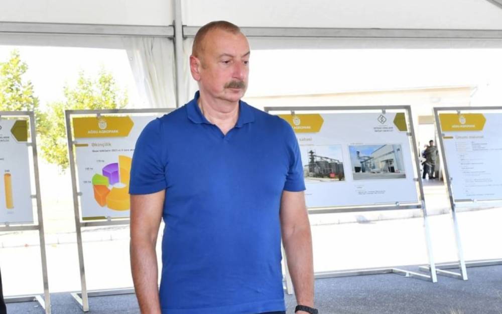İlham Əliyev Yevlaxda aqroparkın açılışını etdi