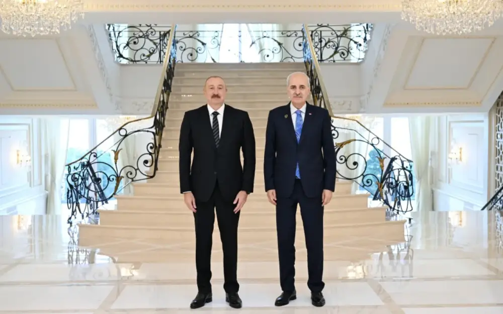 İlham Əliyev Numan Kurtulmuşu qəbul etdi - FOTOLAR